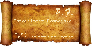 Paradeisser Franciska névjegykártya